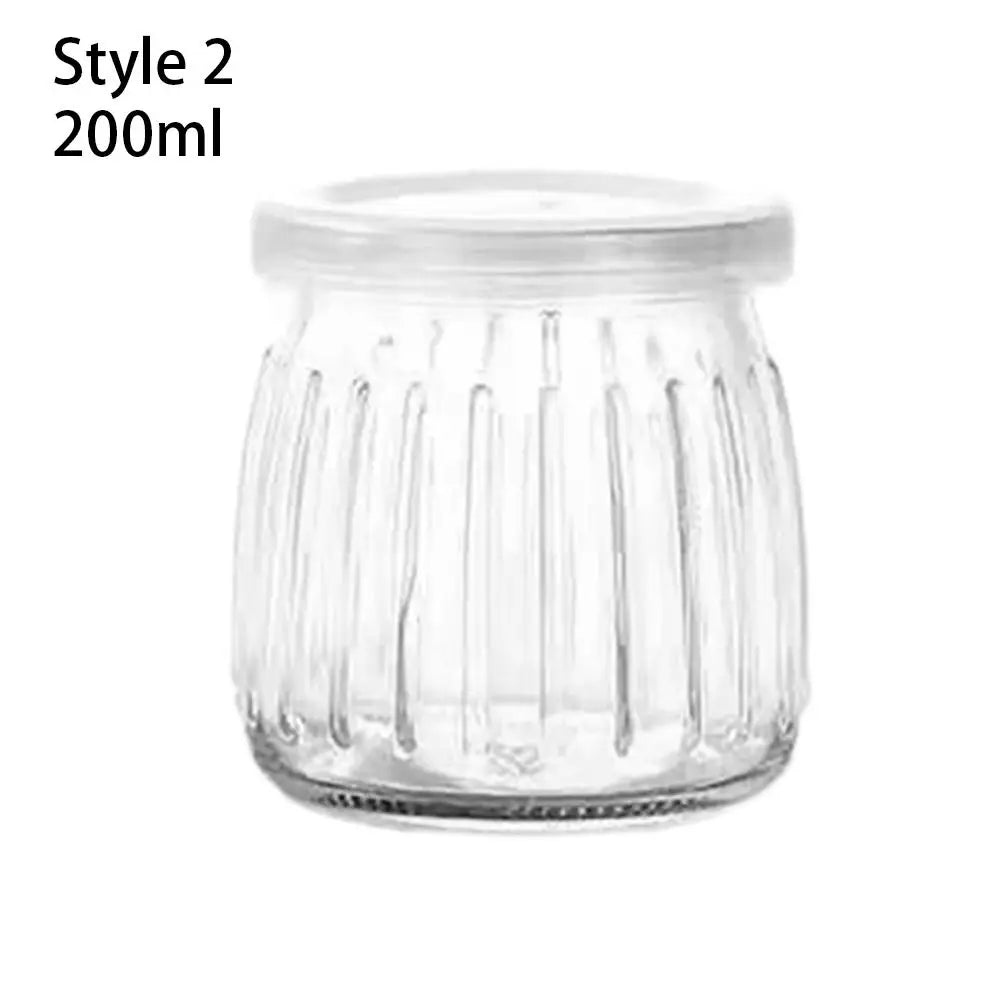 Pudding Glass Storage Jars with Cork Lids – Perfect for Yogurt, Jam, and DIY Crafts (100ML/150ML/200ML) | Jarchemy