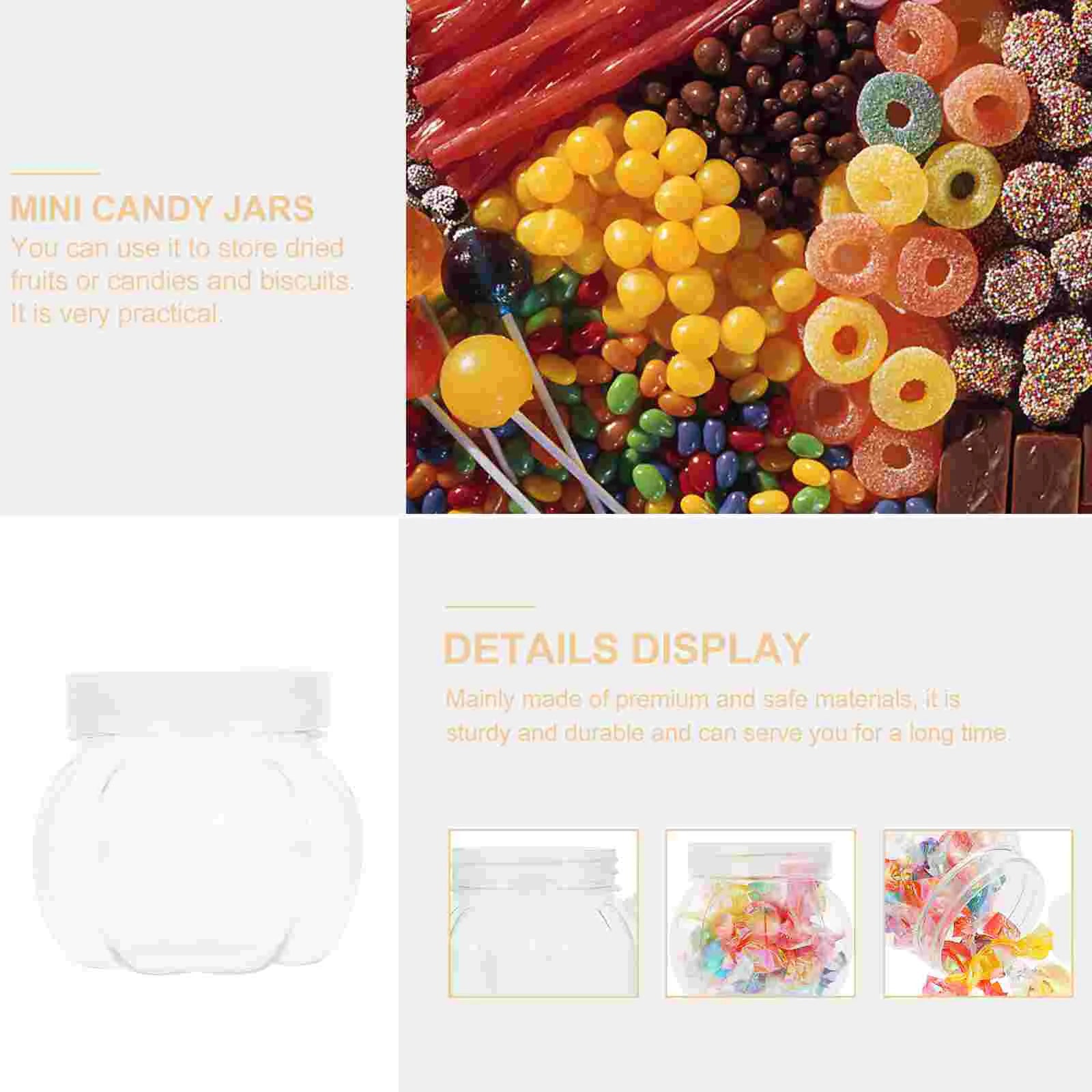 Transparent Pumpkin Candy Jar – 150ML Airtight PET Storage Container