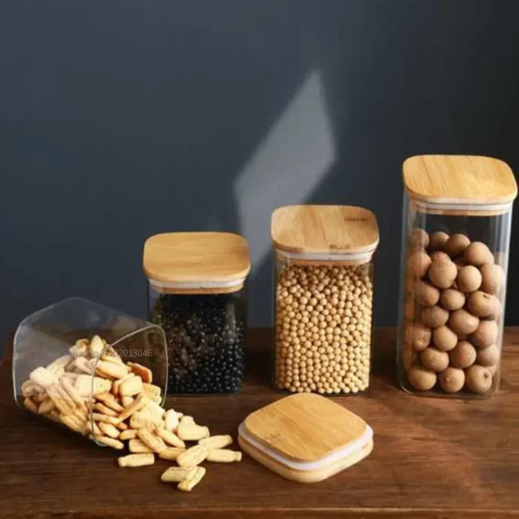 Glass Jars with Bamboo Lids – Airtight & Eco-Friendly | Jarchemy