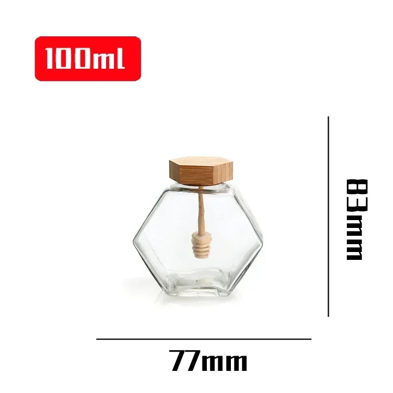 Multi-Purpose Hexagon Glass Jar – Ideal for Food, Oil, Medicine & Cosmetics | Jarchemy