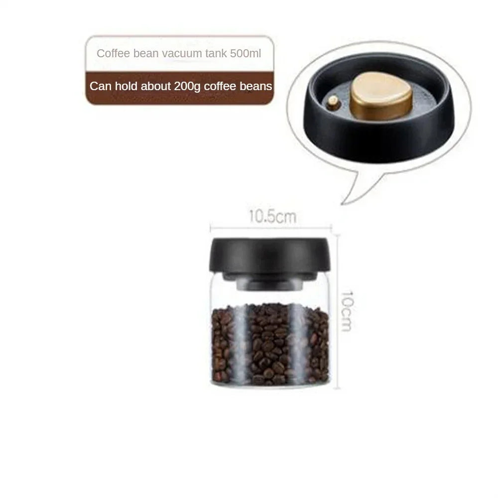 Vacuum Sealed Glass Storage Jars – Airtight Containers for Coffee, Spices, and Dry Goods (500ml/900ml/1200ml/1800ml) | Jarchemy