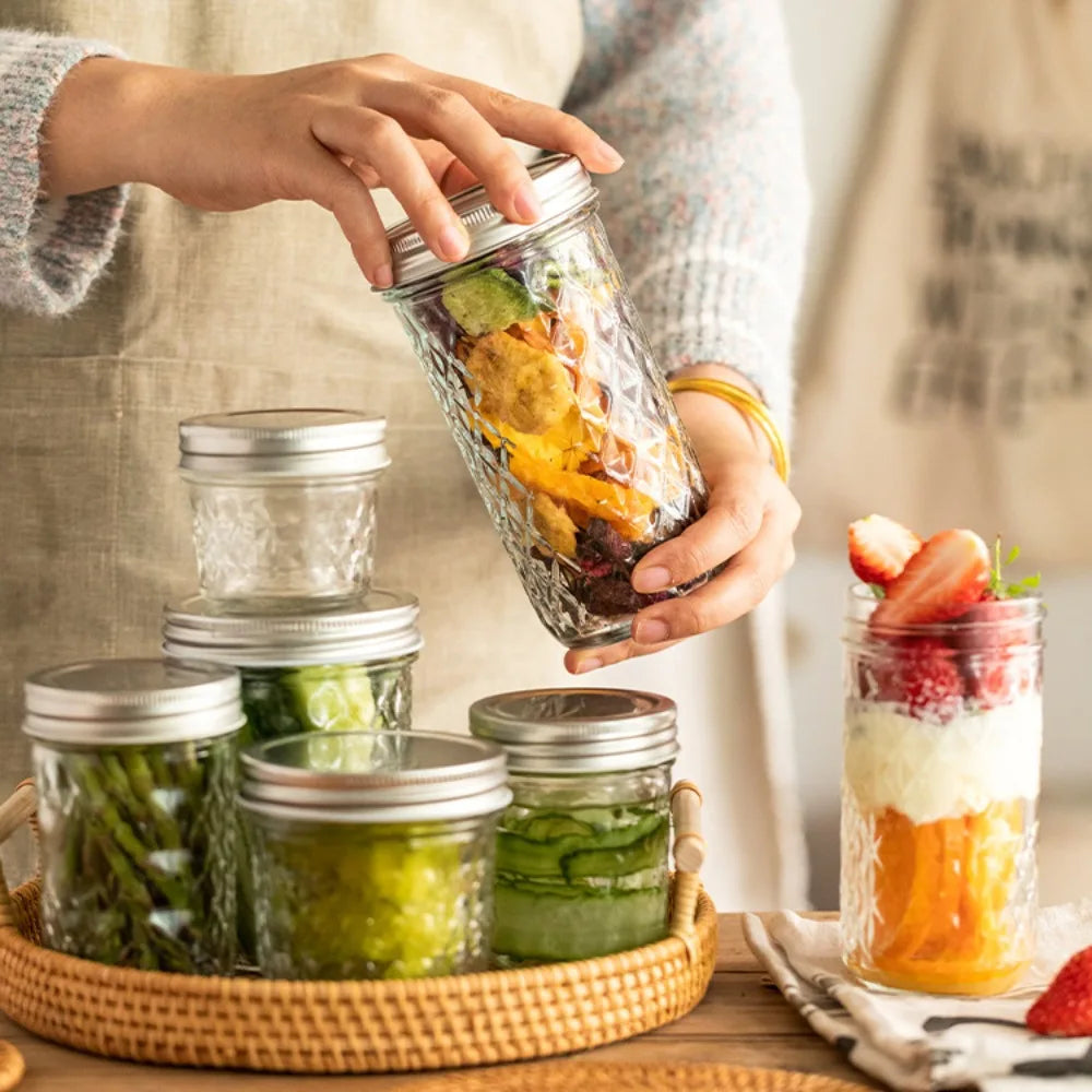 Glass Mason Jars with Anti-Corrosion Lids – Versatile Storage for Food and Crafts | Jarchemy