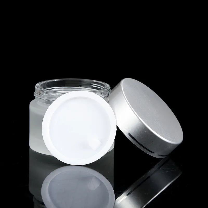 Reusable Glass Cream Jars with Inner Lid – Perfect for Cosmetics, Lip Balm, and Skincare (5g-100g) | Jarchemy