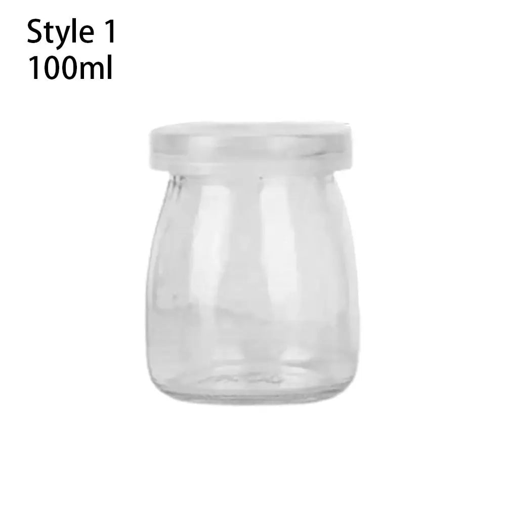 Pudding Glass Storage Jars with Cork Lids – Perfect for Yogurt, Jam, and DIY Crafts (100ML/150ML/200ML) | Jarchemy