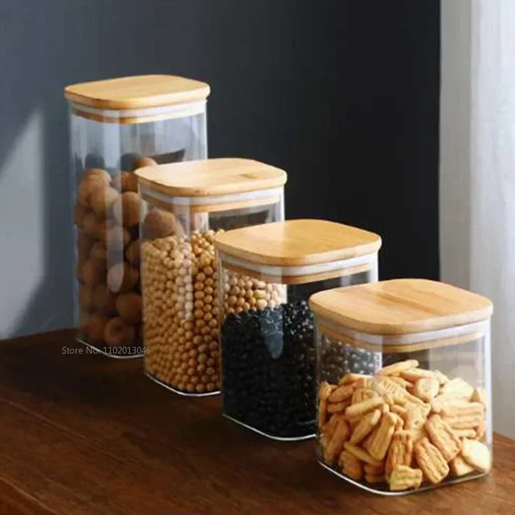 Glass Jars with Bamboo Lids – Airtight & Eco-Friendly | Jarchemy