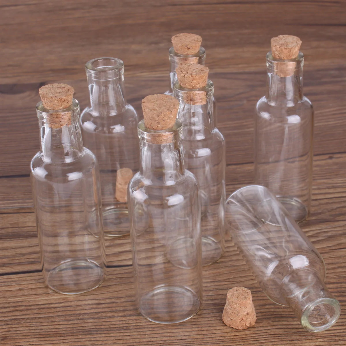 24pcs Small Glass Bottles with Cork Stopper – 12ml, 15ml, 25ml, 35ml Empty Spice, Wish, and Gift Jars for Crafts & Vials | Jarchemy