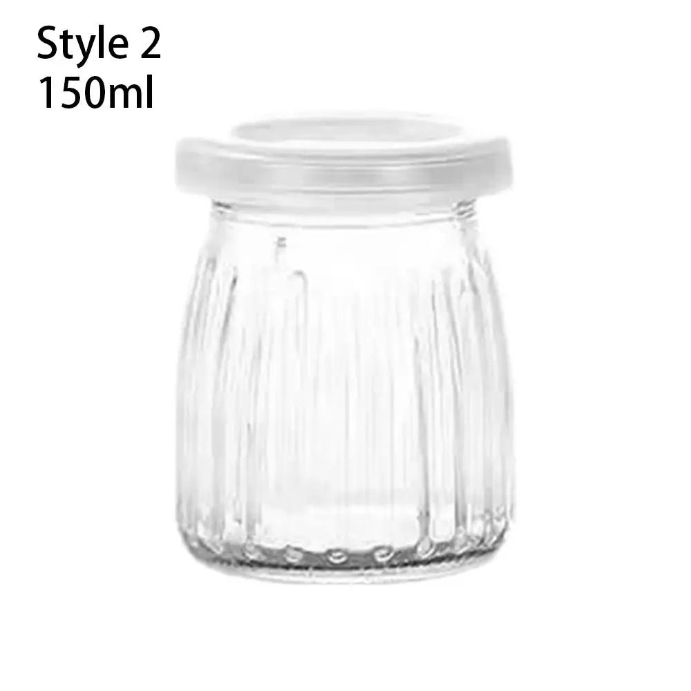 Pudding Glass Storage Jars with Cork Lids – Perfect for Yogurt, Jam, and DIY Crafts (100ML/150ML/200ML) | Jarchemy