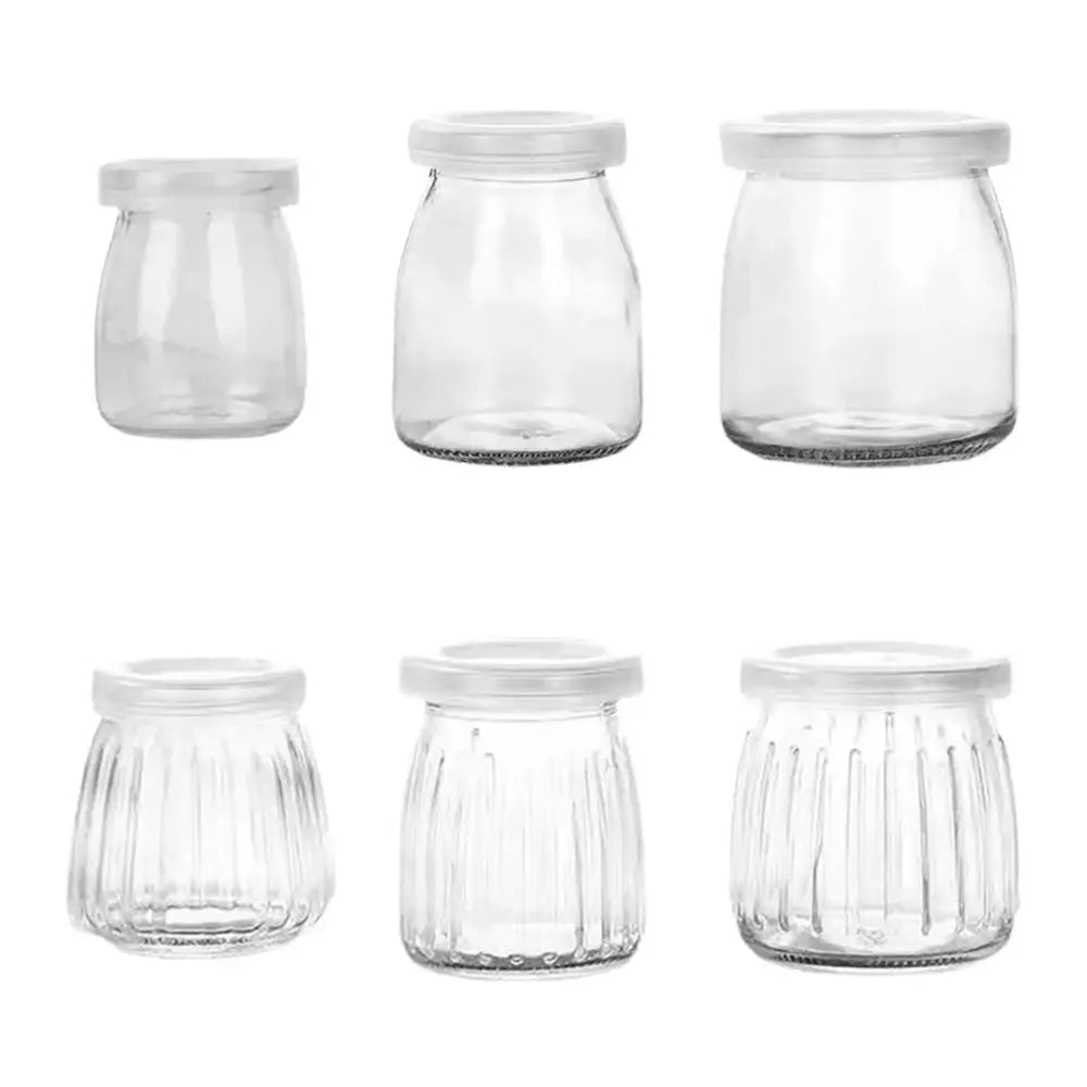 Pudding Glass Storage Jars with Cork Lids – Perfect for Yogurt, Jam, and DIY Crafts (100ML/150ML/200ML) | Jarchemy