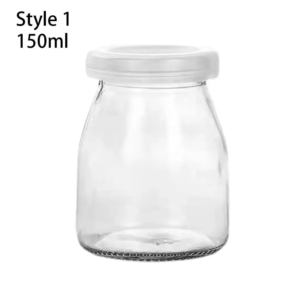 Pudding Glass Storage Jars with Cork Lids – Perfect for Yogurt, Jam, and DIY Crafts (100ML/150ML/200ML) | Jarchemy