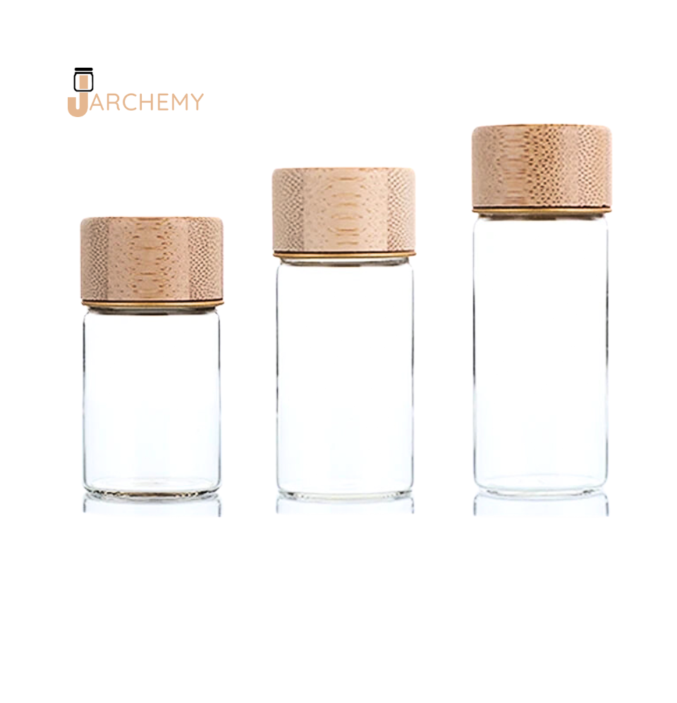 Glass Bottles with Airtight Lid – Portable and Durable Drink Containers (20/25/30ml) | Jarchemy