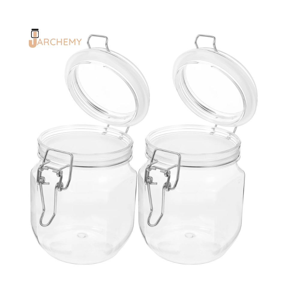 Airtight 2 Pack PET Storage Jars – Perfect for Honey, Jam, and Food Storage (0.5kg) | Jarchemy