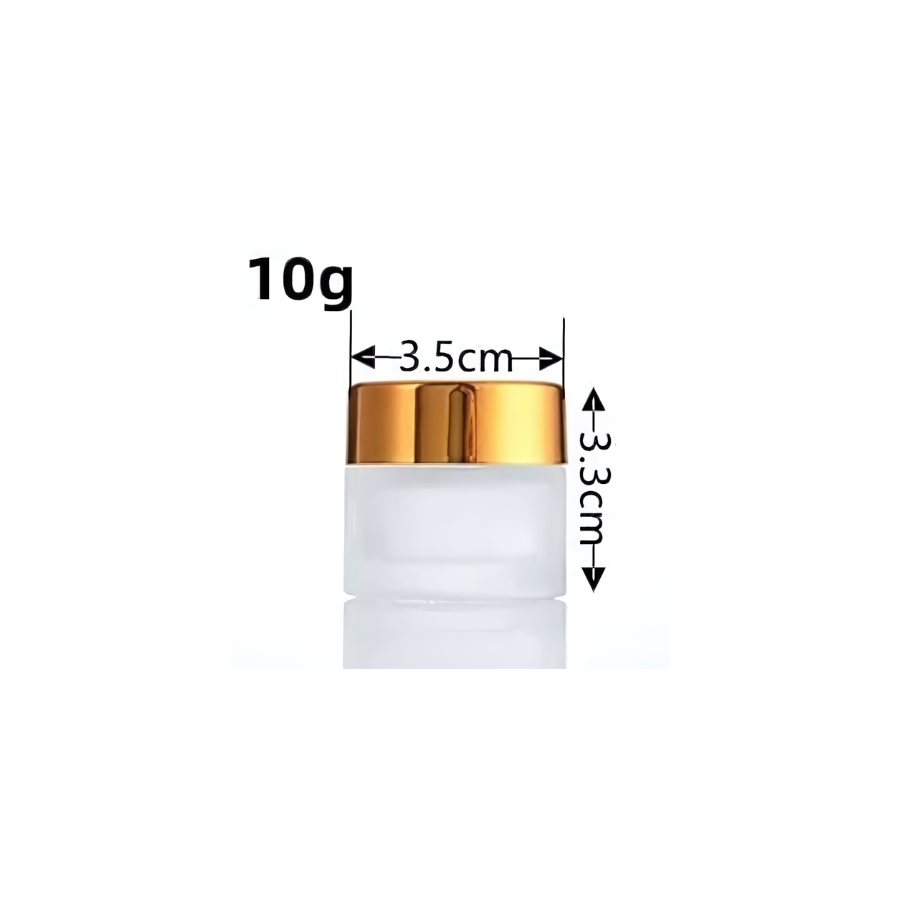 Jarchemy Cream Bottle – Empty 5g Mini Glass Jar, 30g Mask Cosmetic, 50g Makeup, Inner Lid Lip Balm Container, 100g Gold Reusable Wholesale