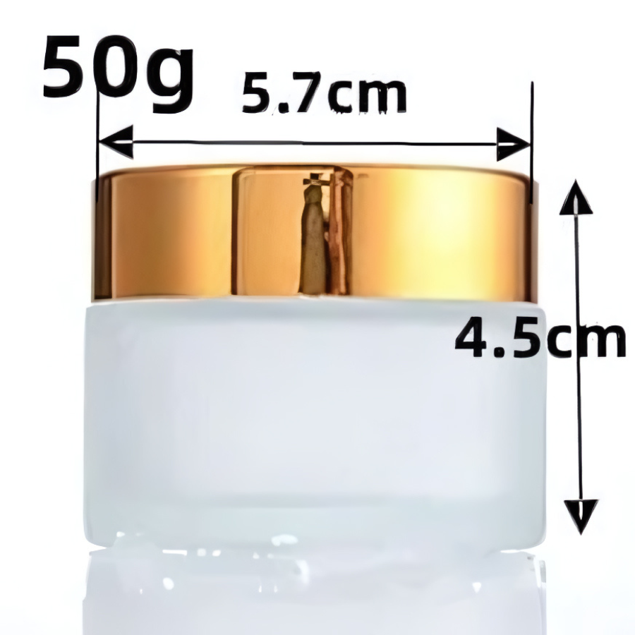 Jarchemy Cream Bottle – Empty 5g Mini Glass Jar, 30g Mask Cosmetic, 50g Makeup, Inner Lid Lip Balm Container, 100g Gold Reusable Wholesale