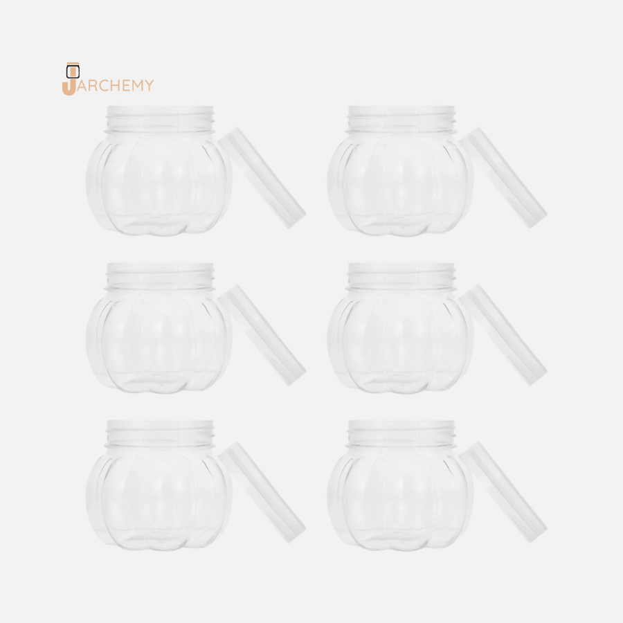 Transparent Pumpkin Candy Jar – 150ML Airtight PET Storage Container