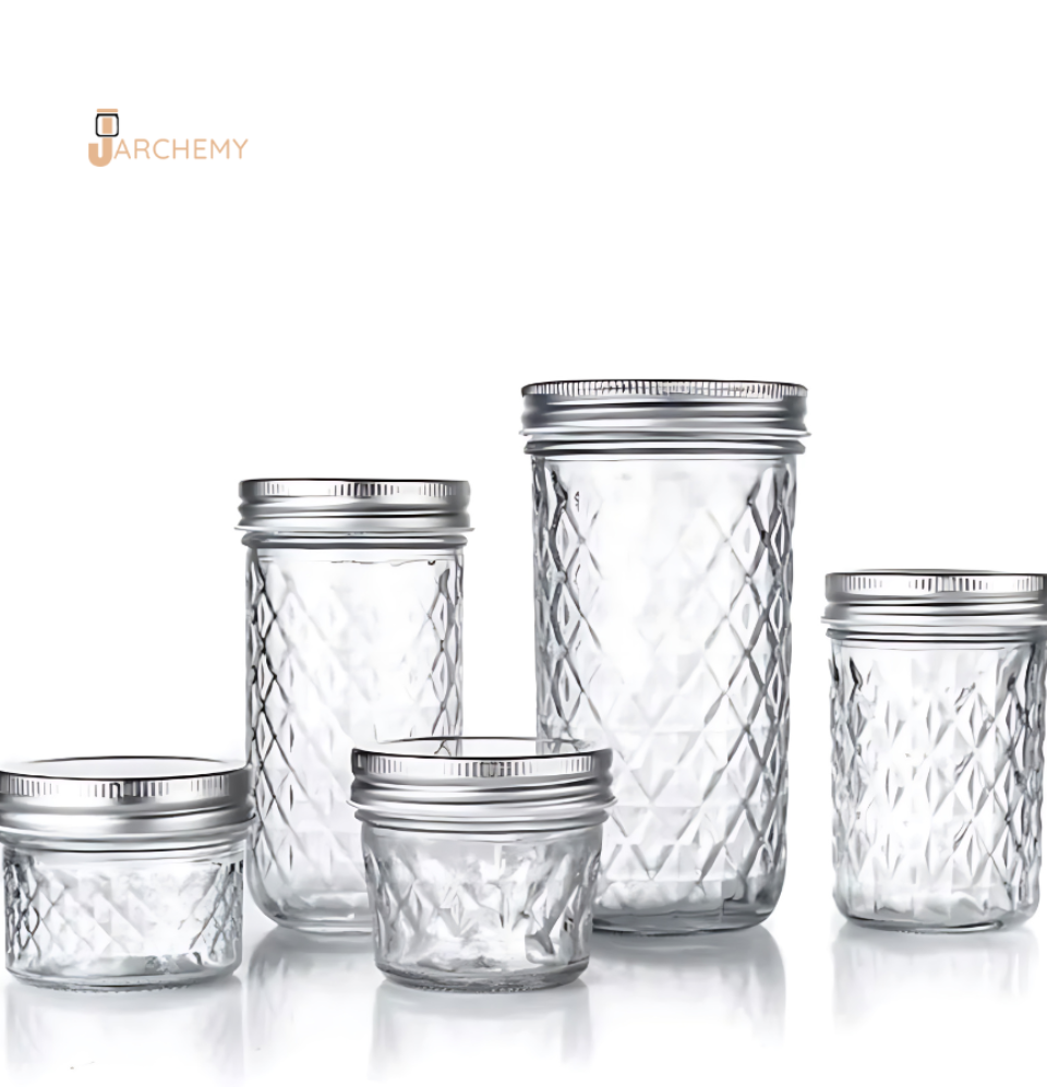 Glass Mason Jars with Anti-Corrosion Lids – Versatile Storage for Food and Crafts | Jarchemy