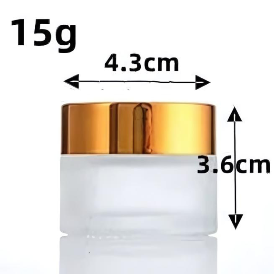 Jarchemy Cream Bottle – Empty 5g Mini Glass Jar, 30g Mask Cosmetic, 50g Makeup, Inner Lid Lip Balm Container, 100g Gold Reusable Wholesale